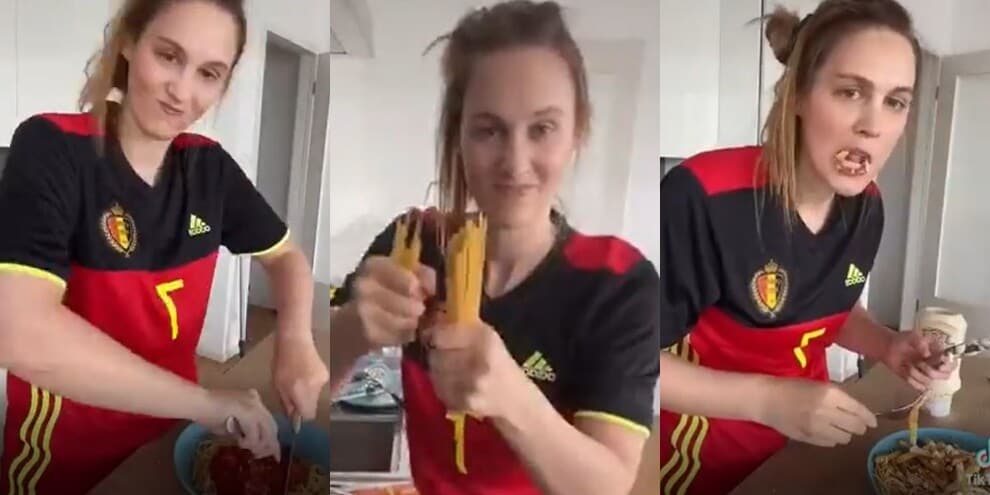 Tifosa del Belgio sfida l'Italia: il video fa il giro del web!