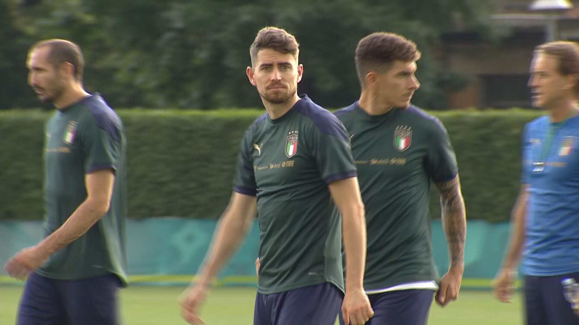 Azzurri in campo in vista della Finale