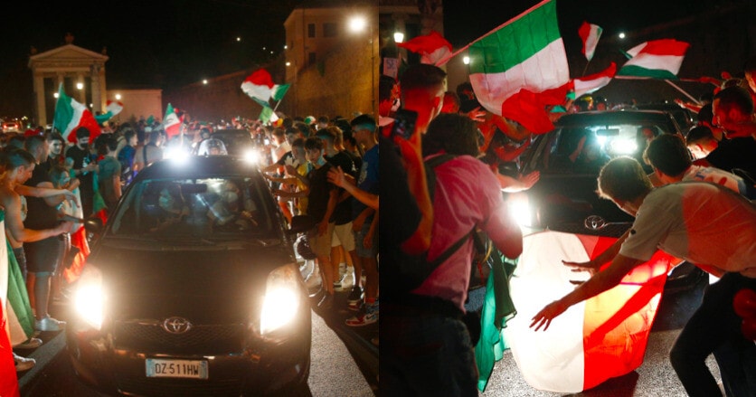 Caroselli in tutta Italia: tifosi scatenati per la vittoria dell'Europeo