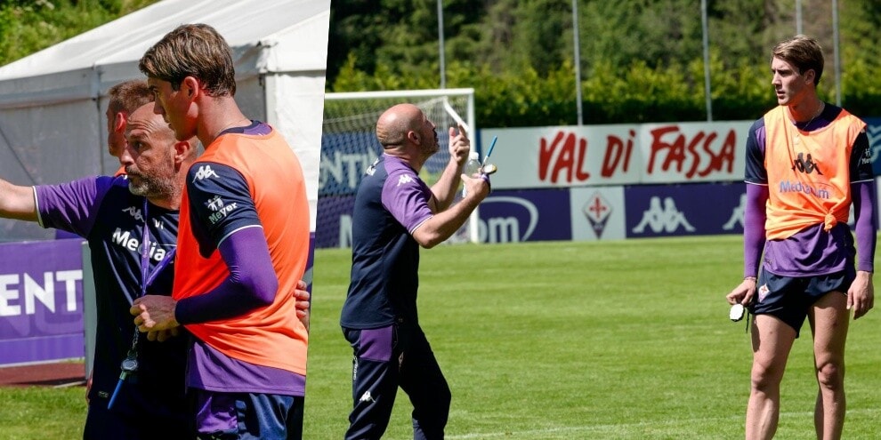 Fiorentina, Italiano istruisce Vlahovic: che feeling!