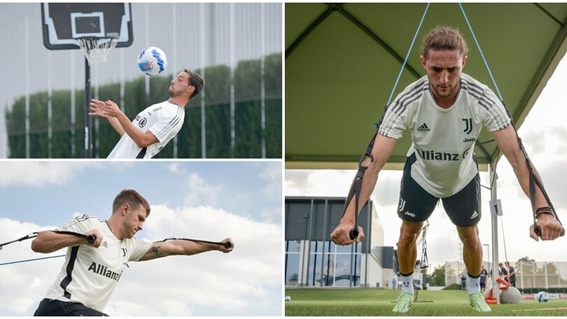 Elastici e un tabellone da basket: così si allena la Juve di Allegri