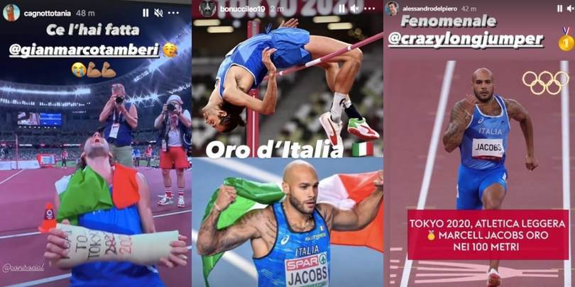 Tamberi e Jacobs, doppio oro Italia: le reazioni social di sportivi e vip