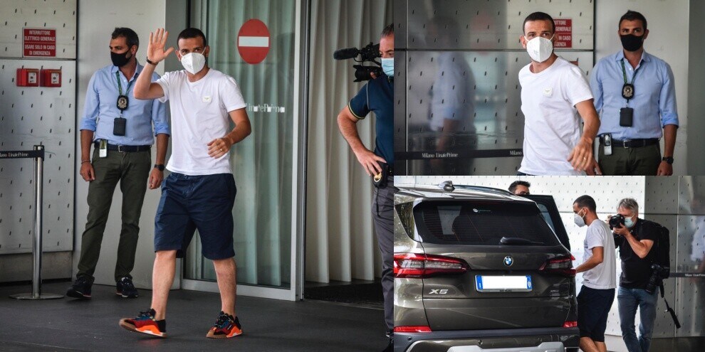 Milan, ecco Florenzi: è atterrato all'aeroporto di Linate