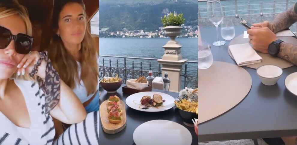 Wanda Nara e Icardi, pranzo sul lago di Como