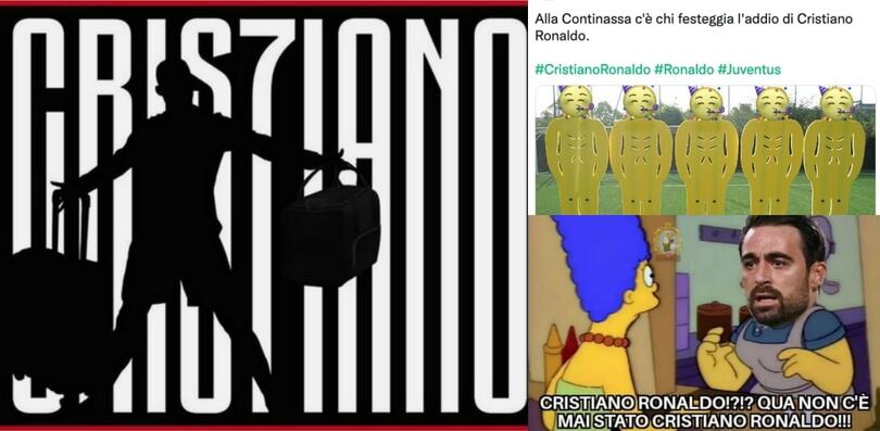 Ronaldo lascia la Juve: le reazioni sui social