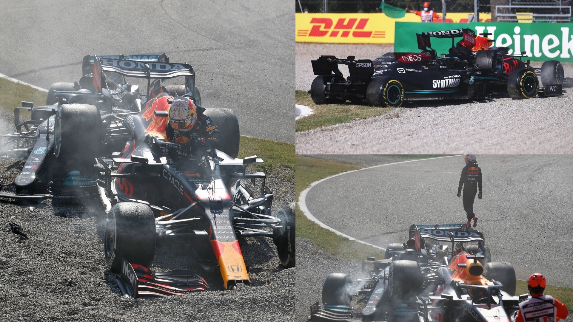 Incredibile al GP d'Italia, che botto tra Hamilton e Verstappen