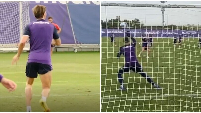 Vlahovic il colpo di tacco diventa virale VIDEO