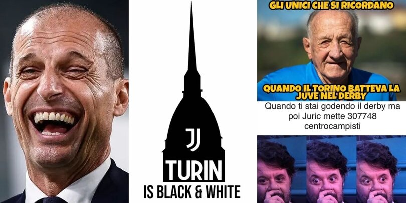 Toro-Juve, Allegri re delle ironie social