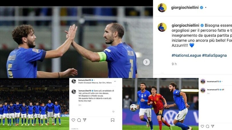 Italia ko contro la Spagna: le reazioni degli azzurri sui social