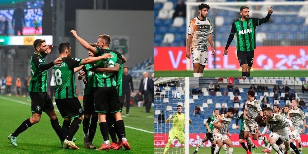 Tris Sassuolo con Berardi, Frattesi e un errore di Henry: Venezia ko