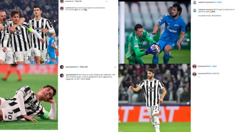 Juve, festa sui social per la qualificazione agli ottavi di Champions