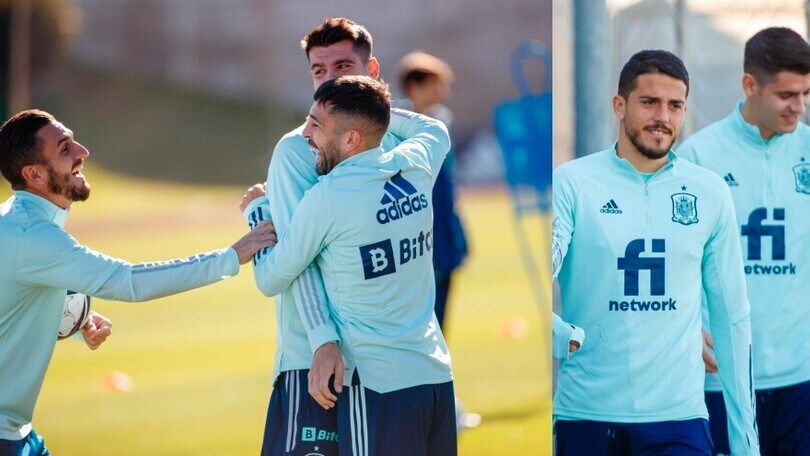 Morata dalla Juve alla Spagna: come scherza in allenamento!