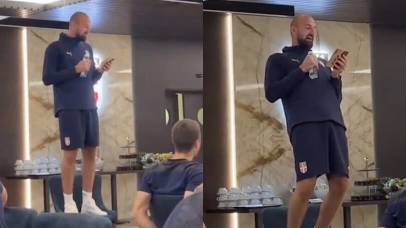 Vanja canta, Sergej riprende: fratelli Milinkovic show con la Serbia!