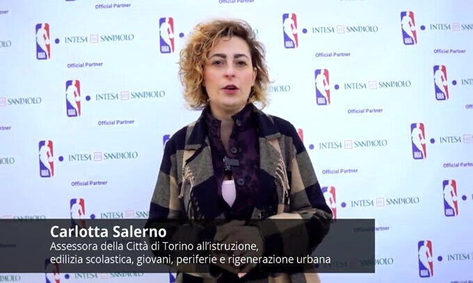 Intesa Sanpaolo e NBA all'inaugurazione del playground in piazza D'Armi a Torino