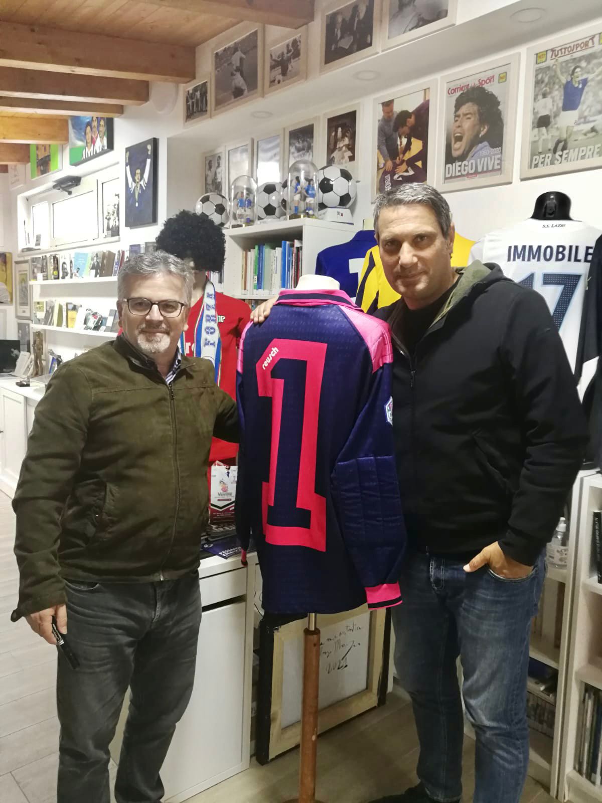 Taglialatela in vista al Museo del Calcio Andrea Fortunato