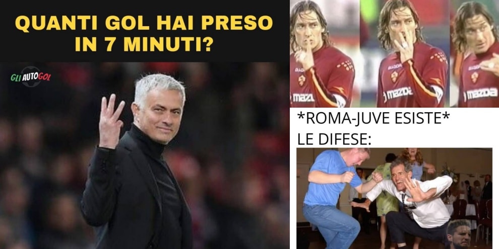 "Mou, quattro e a casa": le ironie del web dopo Roma-Juve
