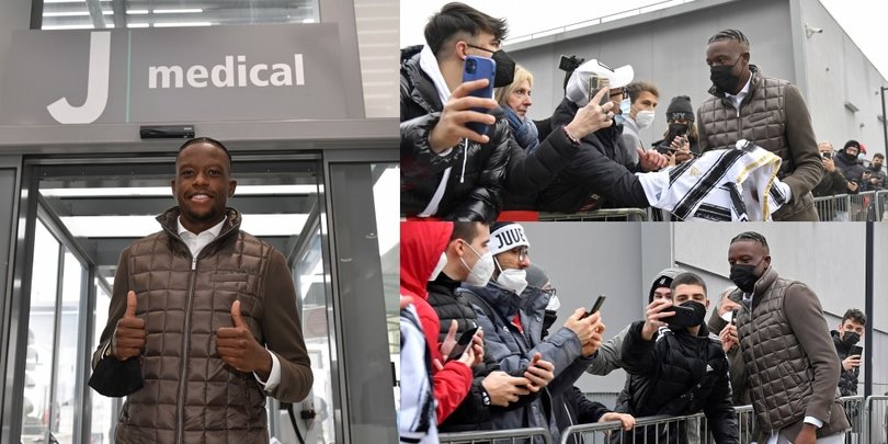 Zakaria, primo saluto ai tifosi della Juve tra selfie e autografi