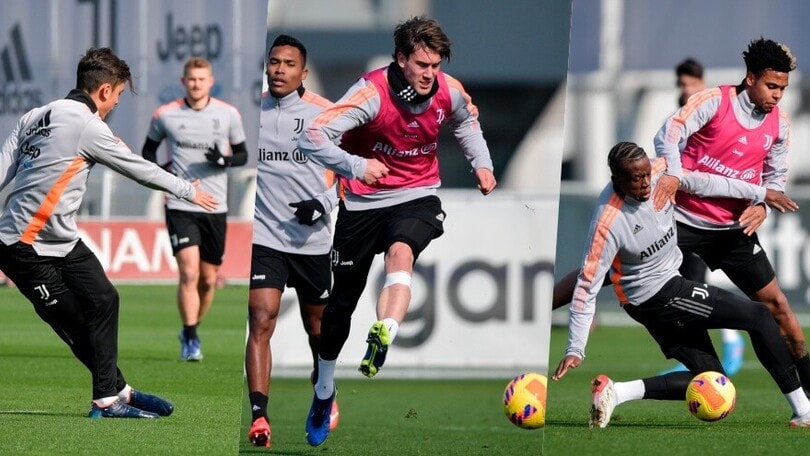 Dybala di rabona, Vlahovic incontenibile: l'allenamento della Juve
