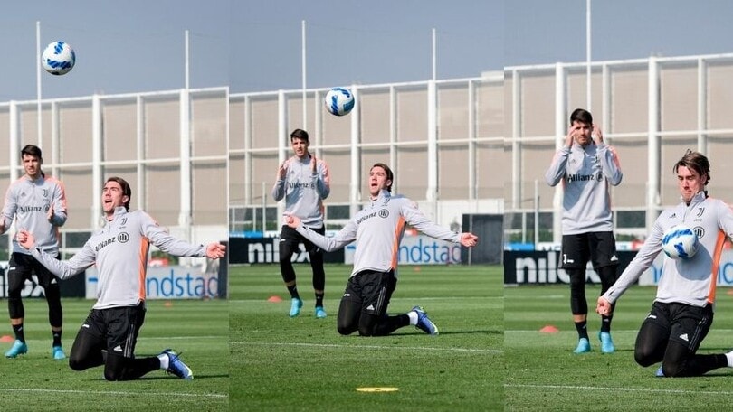 Vlahovic show in allenamento: la Juve si prepara per la Sampdoria