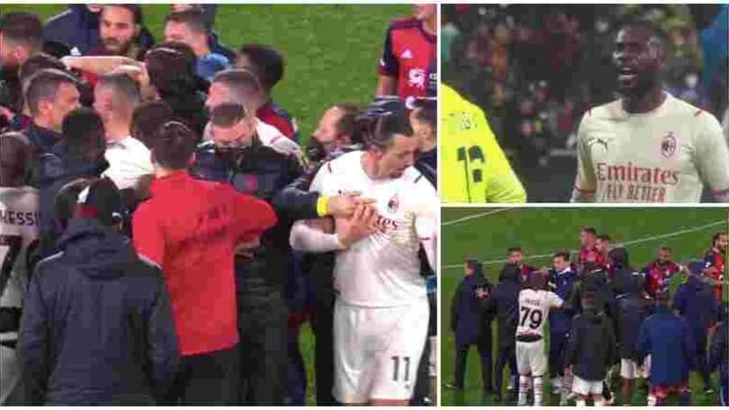 Cagliari-Milan finisce in rissa: nervi tesi a fine gara