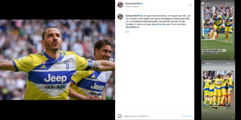 Juve in Champions, da Bonucci a Vlahovic: che festa sui social!