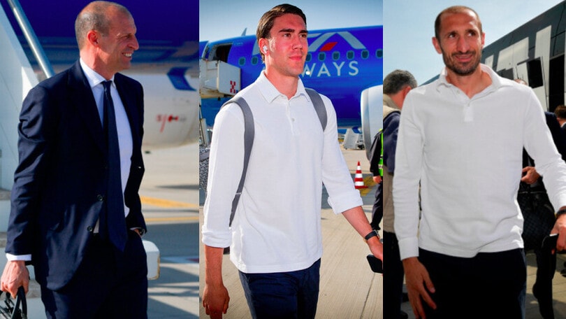 La Juve è arrivata a Roma, tra sorrisi e concentrazione