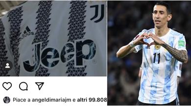 Juve, sorriso Di Maria: like alla nuova maglia sui social