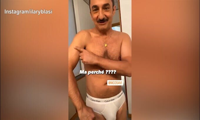 Nicola Savino nuovamente in mutande nel camerino di Ilary Blasi
