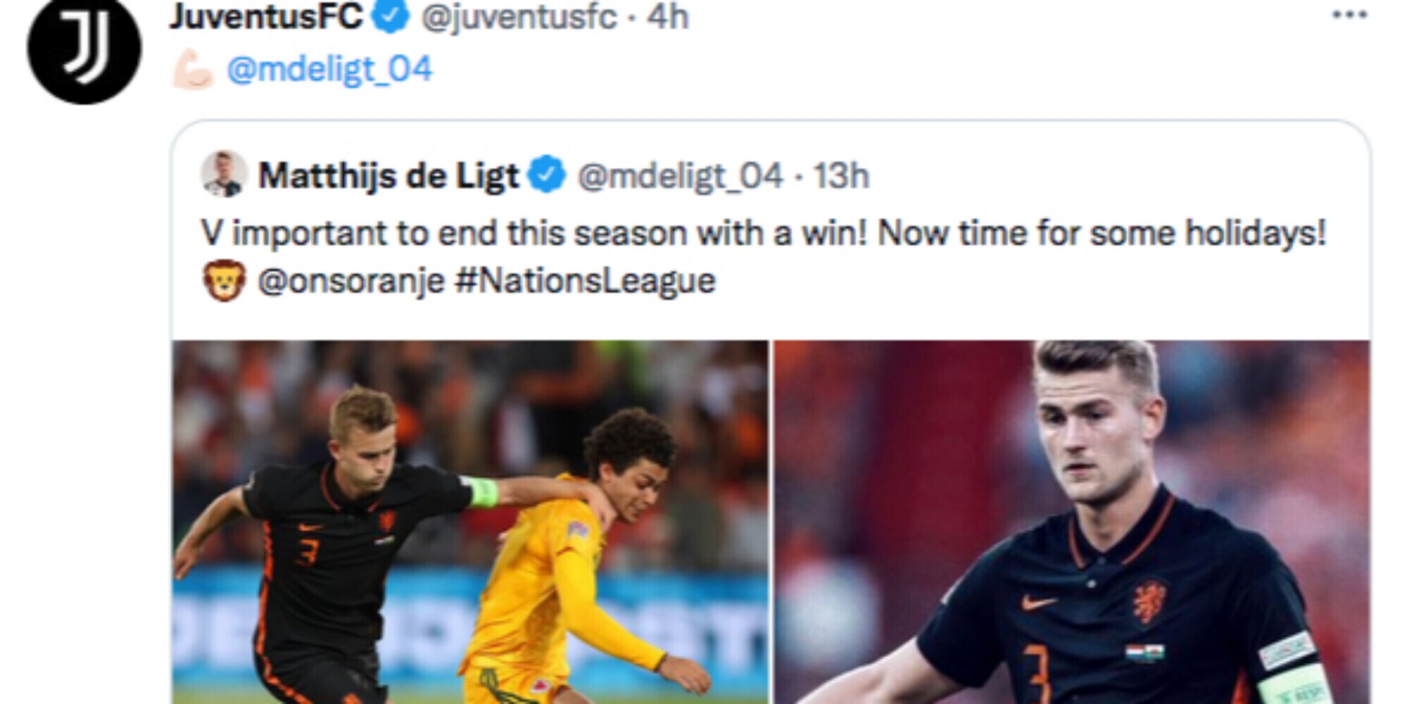 De Ligt, il saluto da leader e capitano. Dell’Olanda. E La Juve? Applaude