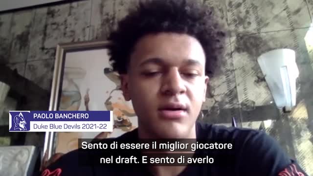 Banchero: "Nel draft NBA nessuno meglio di me"