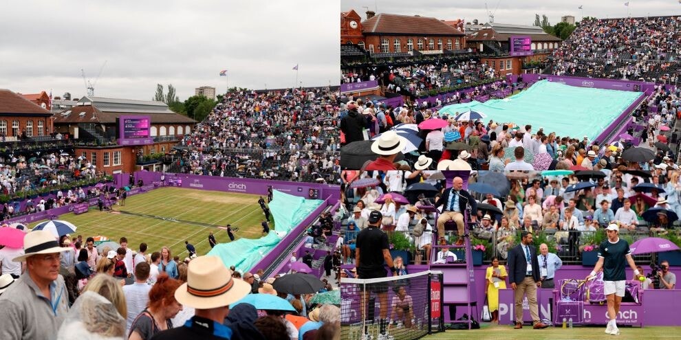 Berrettini, la pioggia ferma la semifinale al Queen's con Van de Zandschulp