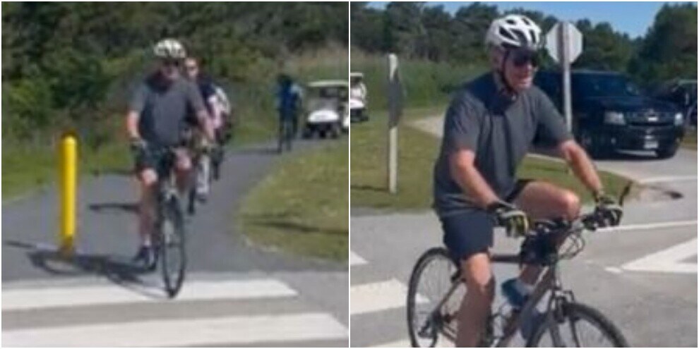 Biden cade dalla bici: "Sono rimasto incastrato"
