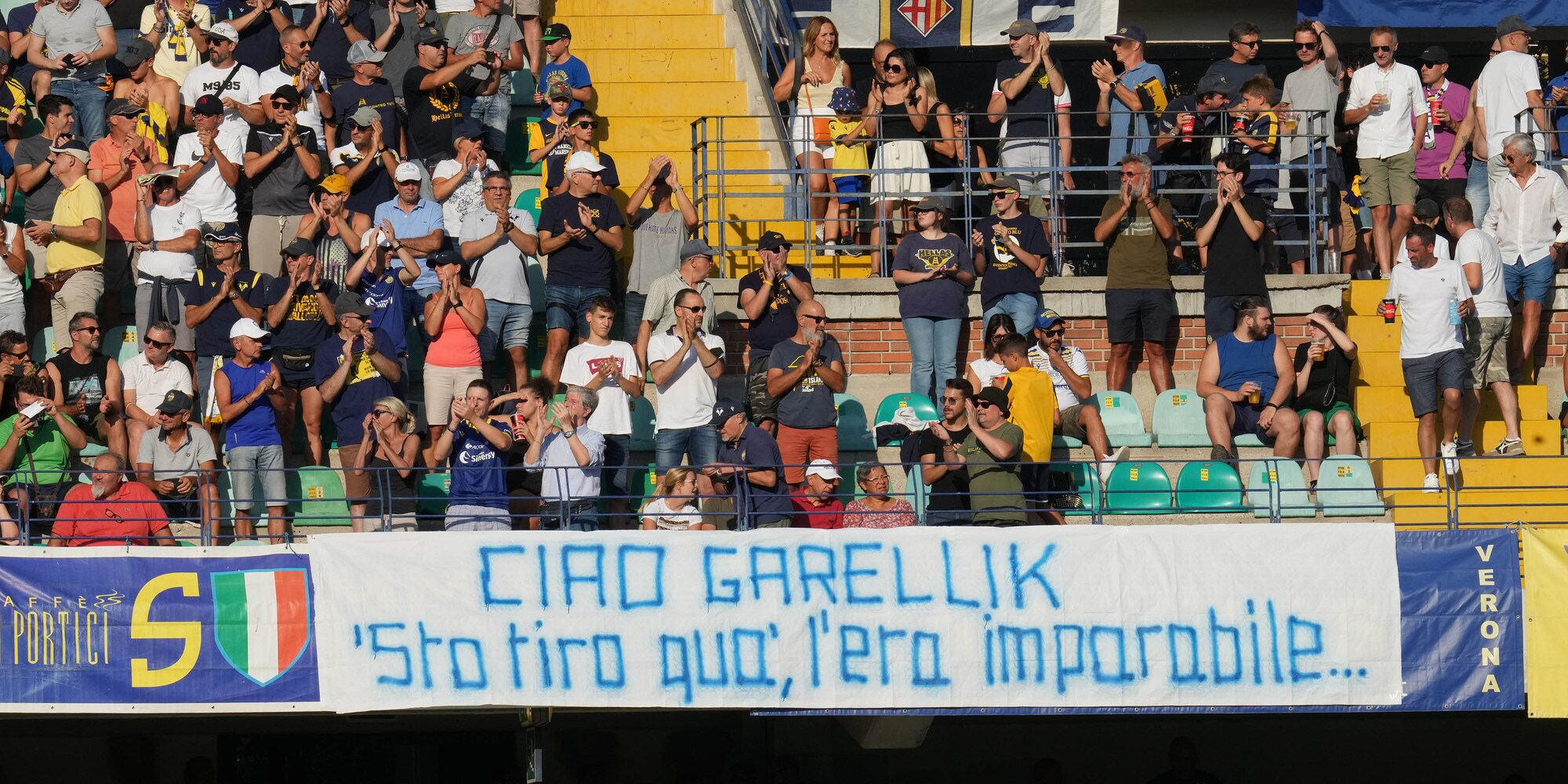 Tributo da brividi per Garella prima di Verona-Napoli
