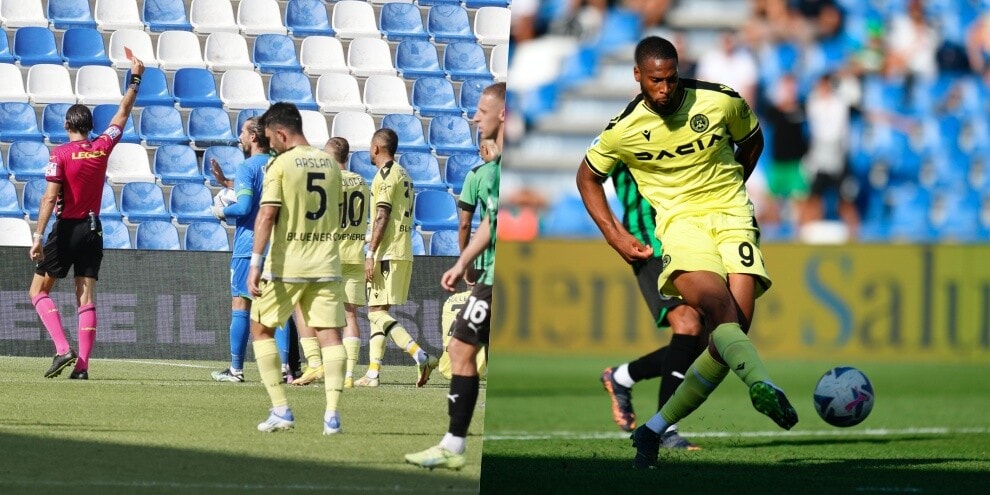 Doppio Beto, Sassuolo in dieci ribaltato dall'Udinese