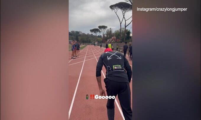 Marcell Jacobs accelera: il video dello scatto
