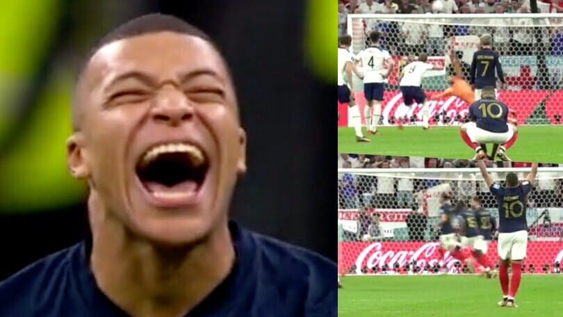 Inghilterra-Francia: Kane sbaglia il rigore, Mbappé esulta così