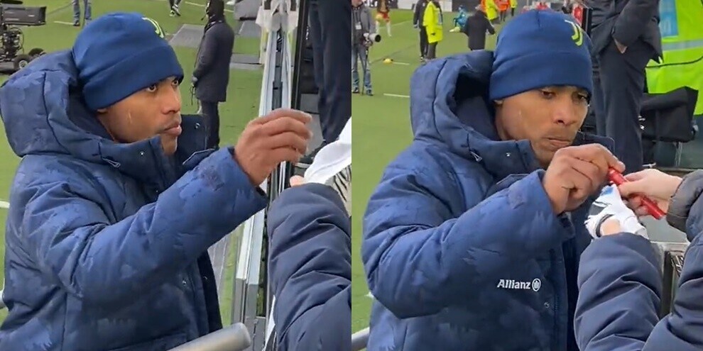 Alex Sandro nega il cappellino ai tifosi: il motivo è da ridere