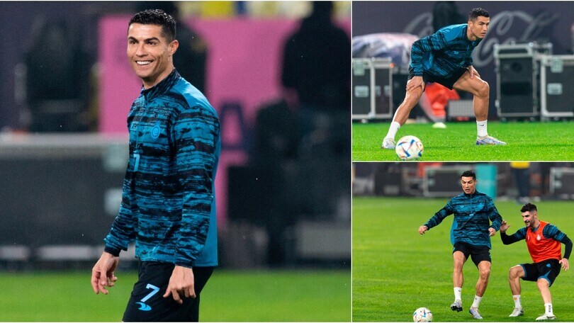 Ronaldo, primo allenamento con l'Al Nassr tra entusiasmo e sorrisi