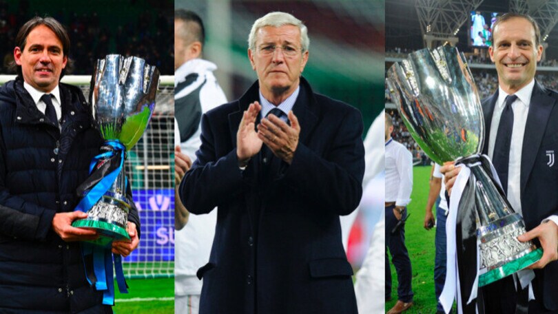 Supercoppa, gli allenatori più vincenti: Inzaghi può superare Allegri!