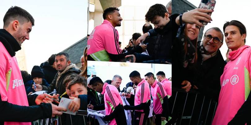 La Juve incontra i tifosi alla Continassa: abbracci, autografi e selfie