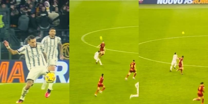 Roma-Juve, la giocata di Di Maria su Cristante