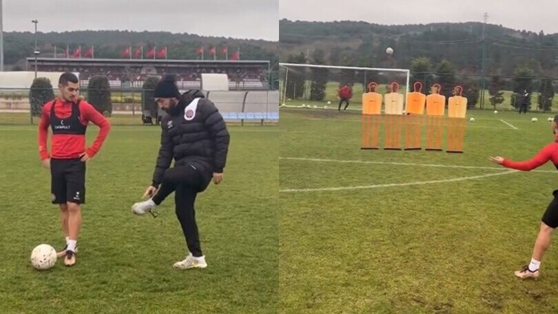 Pirlo, la lezione del Maestro a Mercan si chiude con un gol su punizione