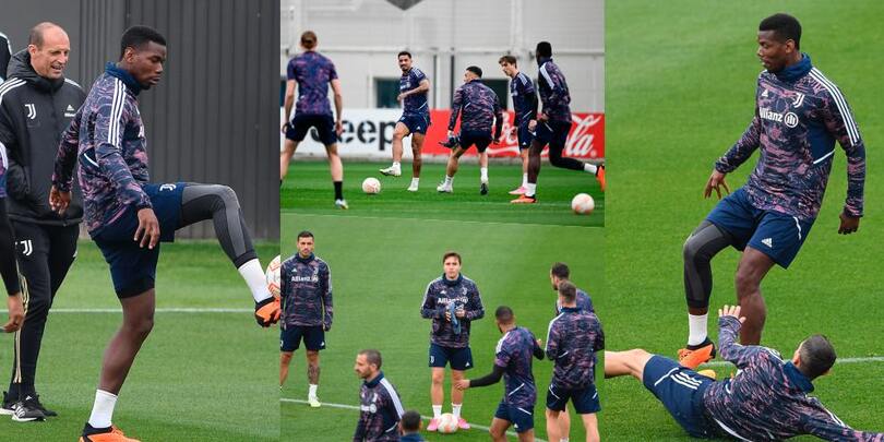 Juve, Di Maria scatenato e sprazzi di Pogba: le FOTO dell'allenamento