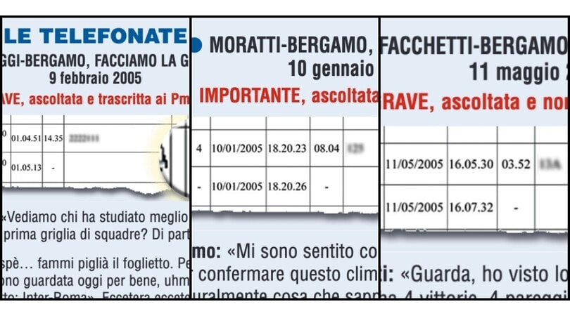 Calciopoli, Moratti e Facchetti e le intercettazioni mai date ai pm