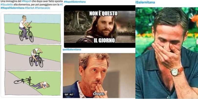 Scudetto? Non oggi! L'ironia del web dopo il pareggio del Napoli con la Salernitana