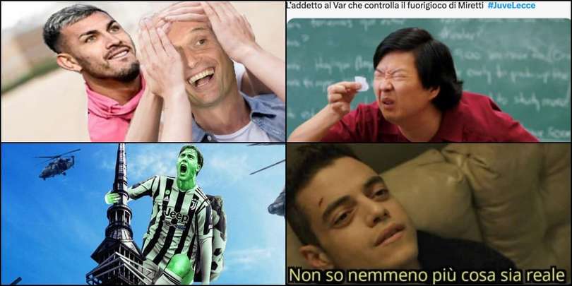 Juve-Lecce, ironie social su Paredes e Vlahovic: indovina chi ha segnato?