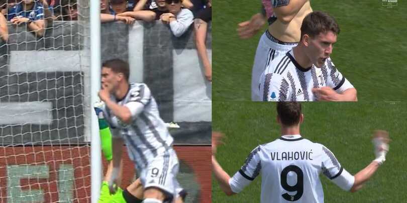 Vlahovic segna e azzittisce i cori razzisti: ammonito. La sequenza