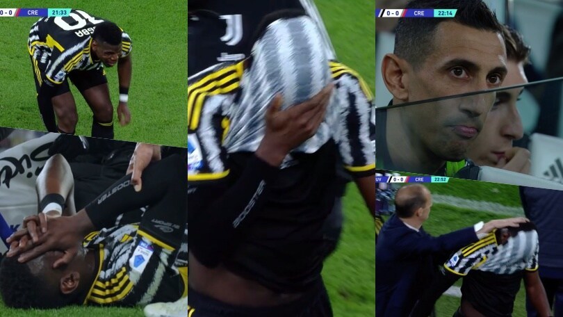 Pogba si infortuna dopo 20 minuti e lascia il campo piangendo