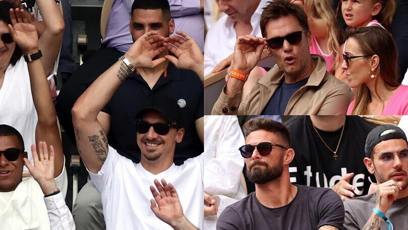 Da Mbappé e Brady a Ibra, Theo e Giroud: parata di stelle al Roland Garros