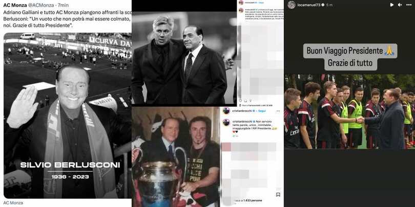 Berlusconi, i messaggi di cordoglio del mondo dello sport